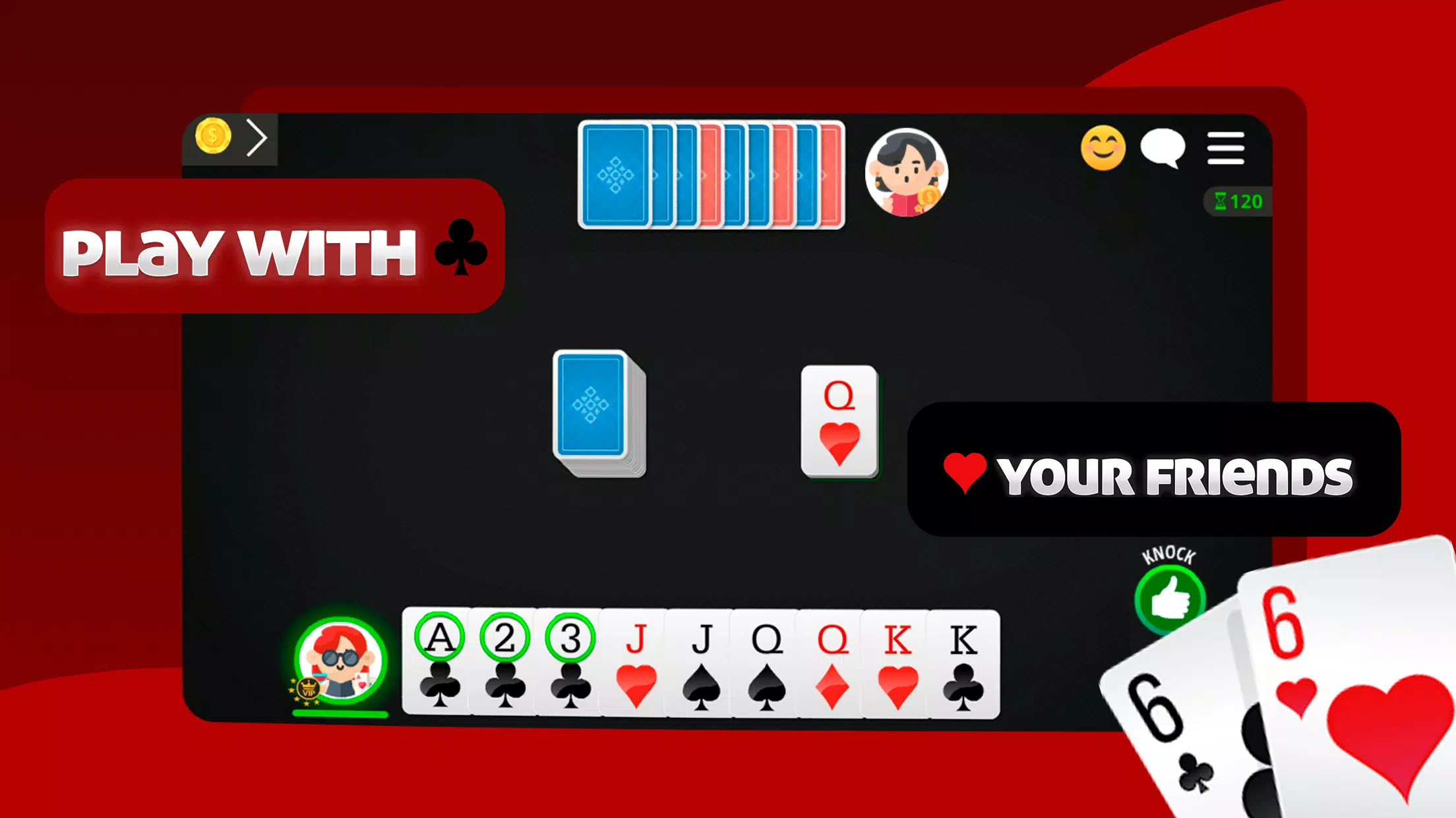 Straight Gin Rummy Online Screenshot 3