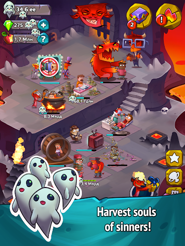 Idle Evil Clicker: Hell Tap Ekran Görüntüsü 1