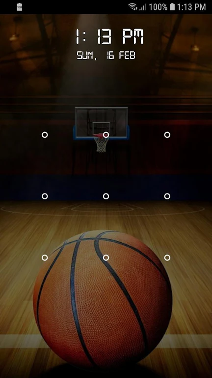 Basketball Screen Lock Pattern Скриншот 1