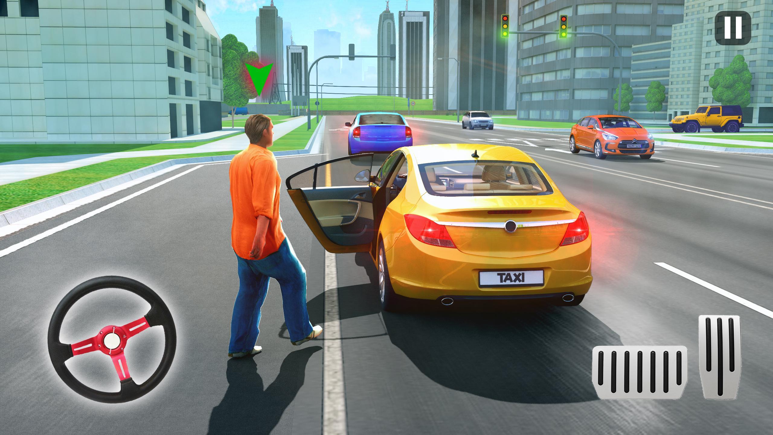 US City Taxi Games - Car Games स्क्रीनशॉट 1