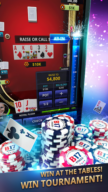 B17 Poker - Texas Hold’em, Live cam poker Screenshot 1