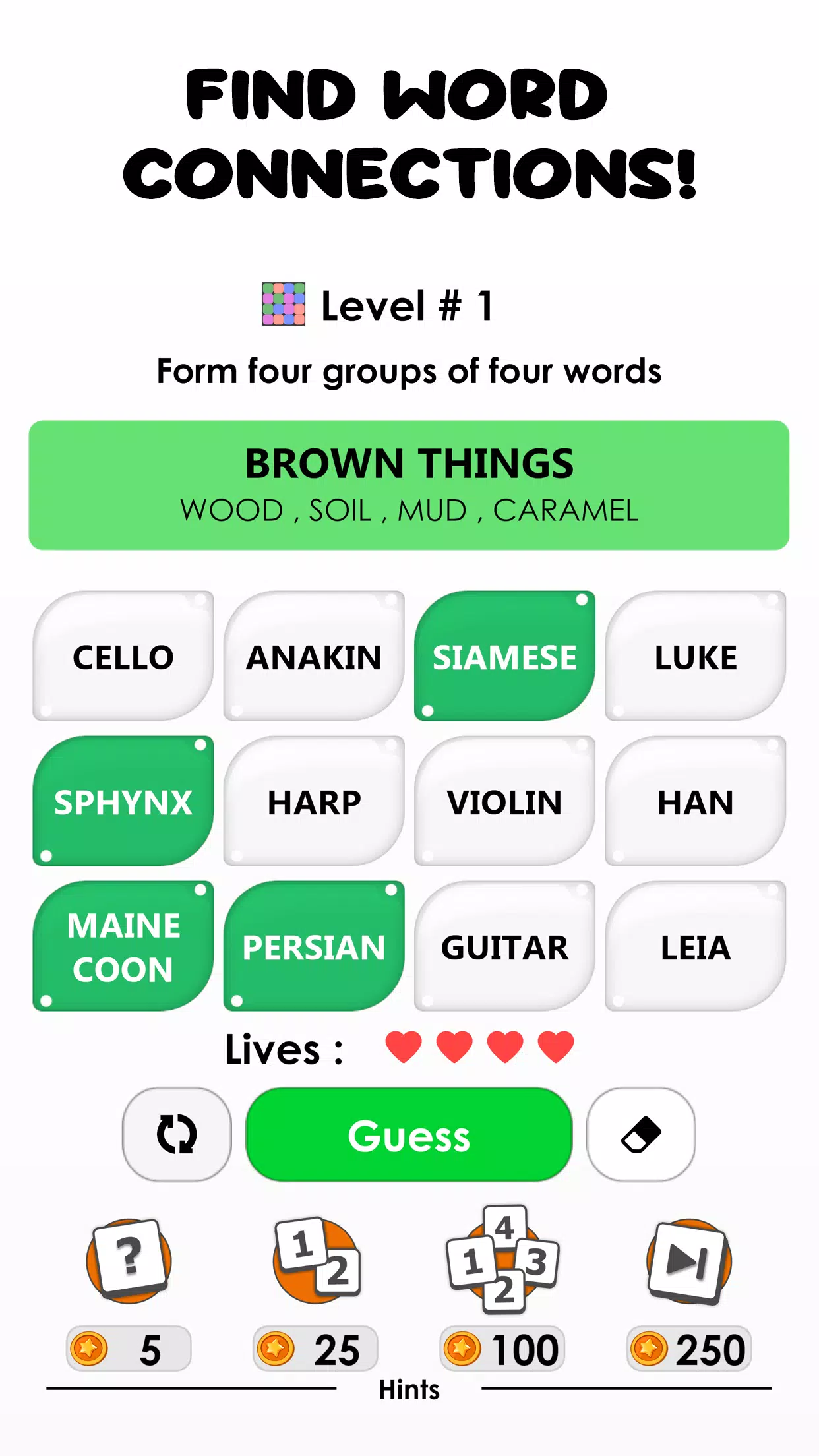 Words: Associations Word Game Tangkapan skrin 0