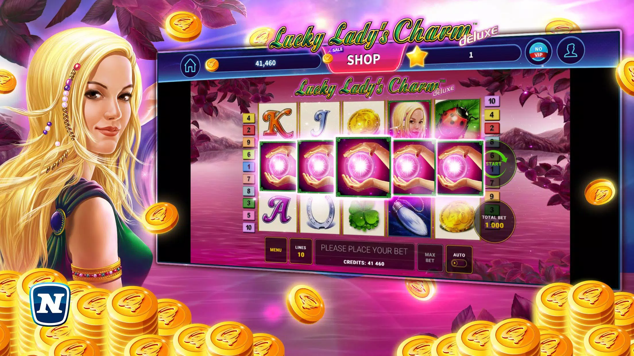 Lucky Lady’s Charm Deluxe Slot Tangkapan skrin 2