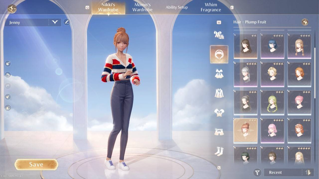 Ang pagbabago ng kulay ng balat sa Infinity Nikki