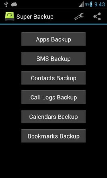 Super Backup: SMS and Contacts Tangkapan skrin 2