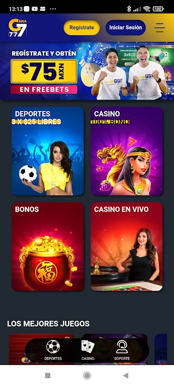 Gana777 Apuestas y Casino Ekran Görüntüsü 0
