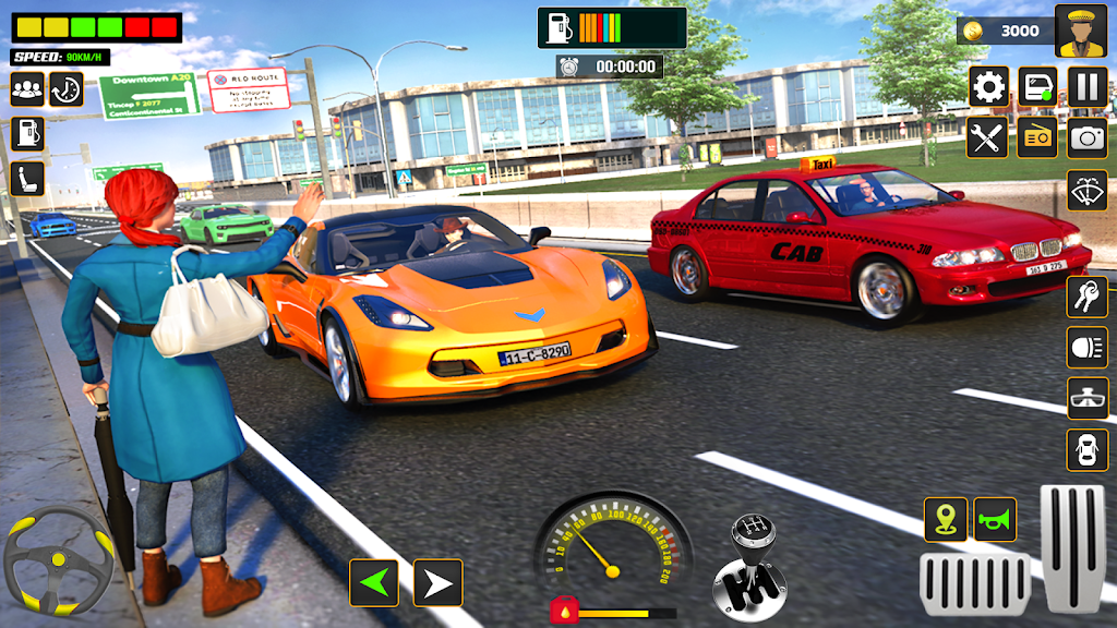 City Cab Driver Car Taxi Games Schermafbeelding 3