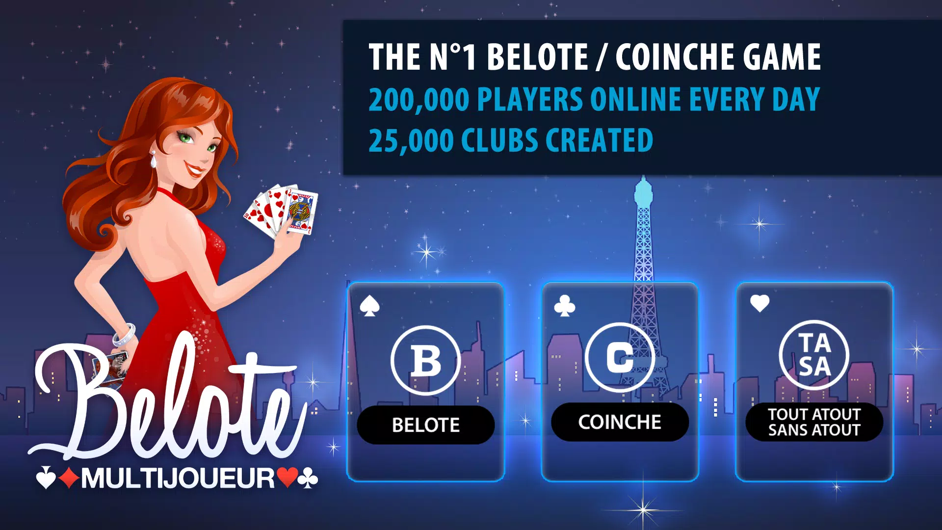 Belote & Coinche Multiplayer ဖန်သားပြင်ဓာတ်ပုံ 0