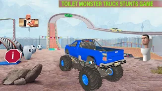 Toilet Monster Car Stunts Game Schermafbeelding 0