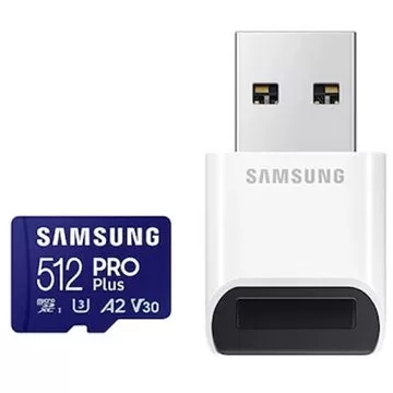 การ์ด Samsung Pro Plus Micro SDXC 512GB รวมถึงอะแดปเตอร์ USB ในราคาเพียง $ 29.99