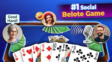 VIP Belote - Belote Online 스크린샷 1