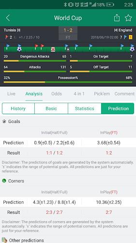 Soccer Predictions, Betting Tips and Live Scores Capture d'écran 1