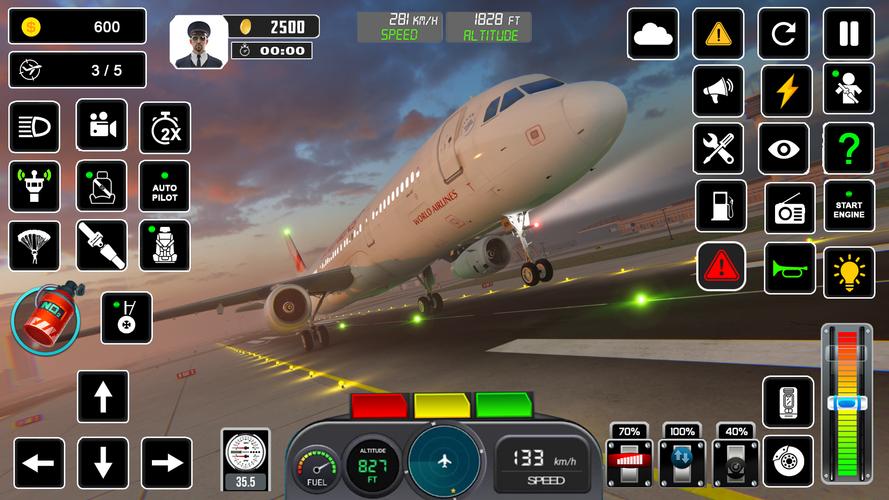 Pilot Flight Simulator Games Zrzut ekranu 0