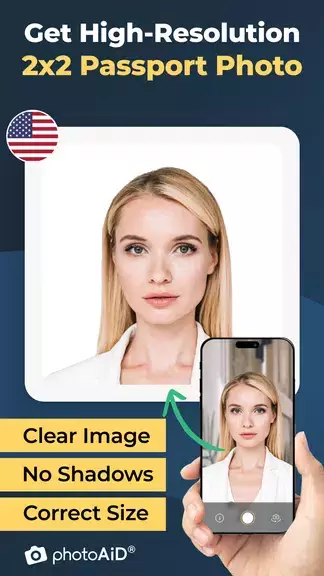 US Passport Size Photo Maker Ekran Görüntüsü 0