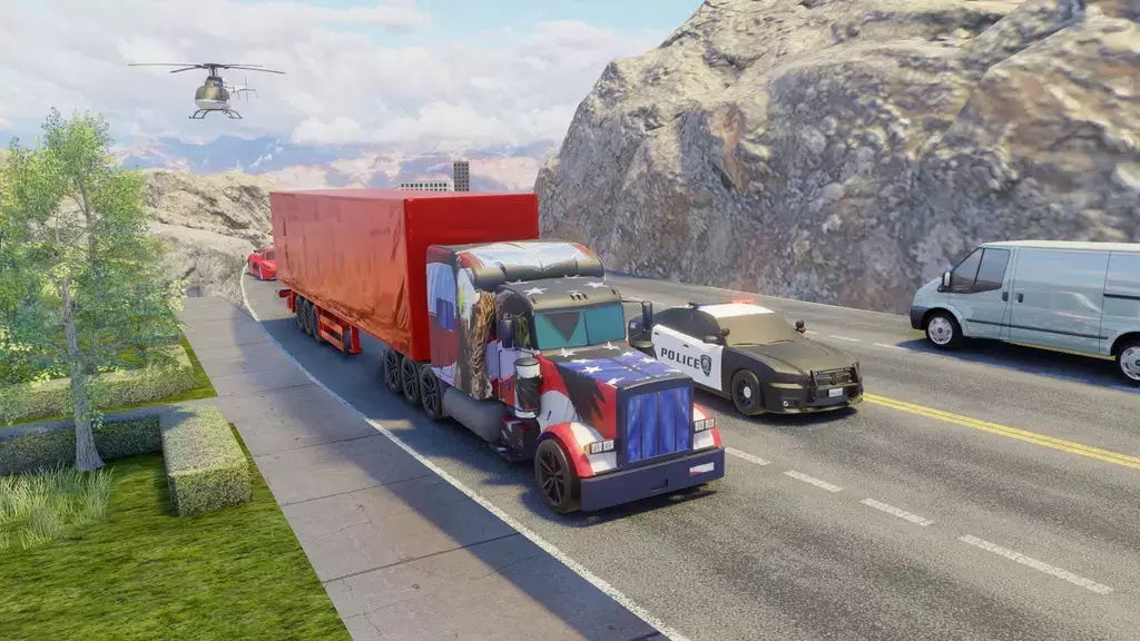 Usa Truck Simulator Car Games Скриншот 1