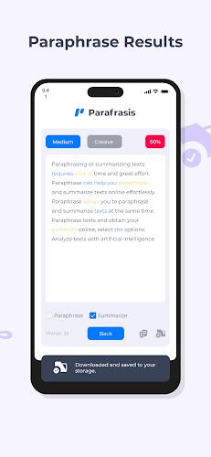 Paraphraser and Summarizer App Captura de tela 3