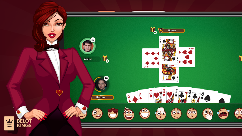 Belot Kings - Free Classic Belote - Bridge ဖန်သားပြင်ဓာတ်ပုံ 0