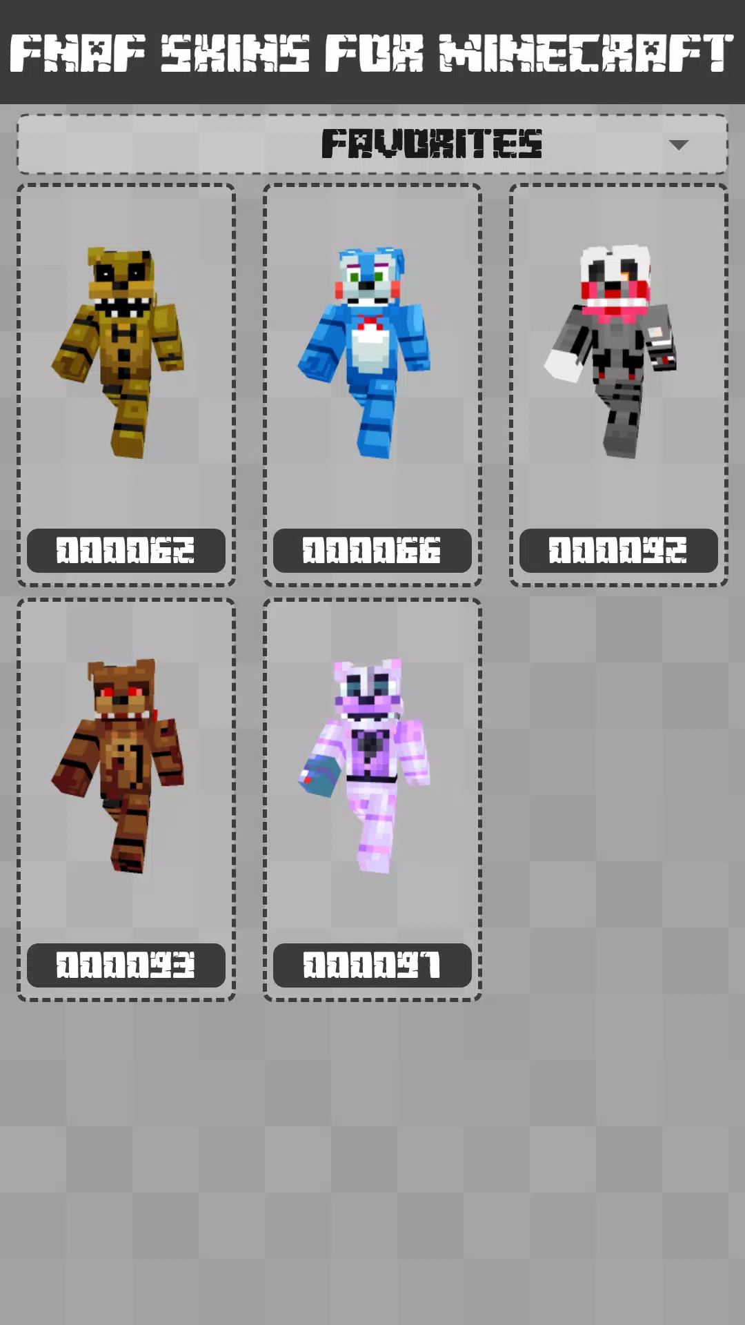 FNAF Skins for Minecraft PE Tangkapan skrin 3