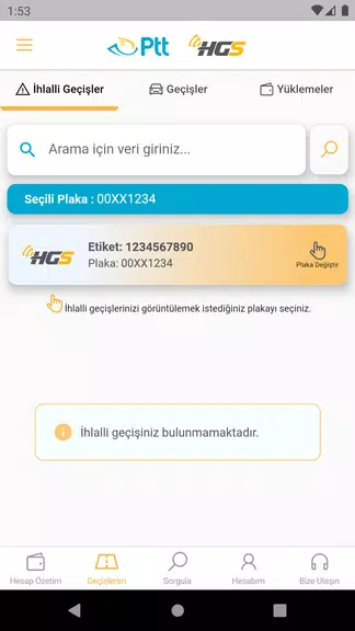 HGS - Hızlı Geçiş Sistemi Captura de pantalla 2