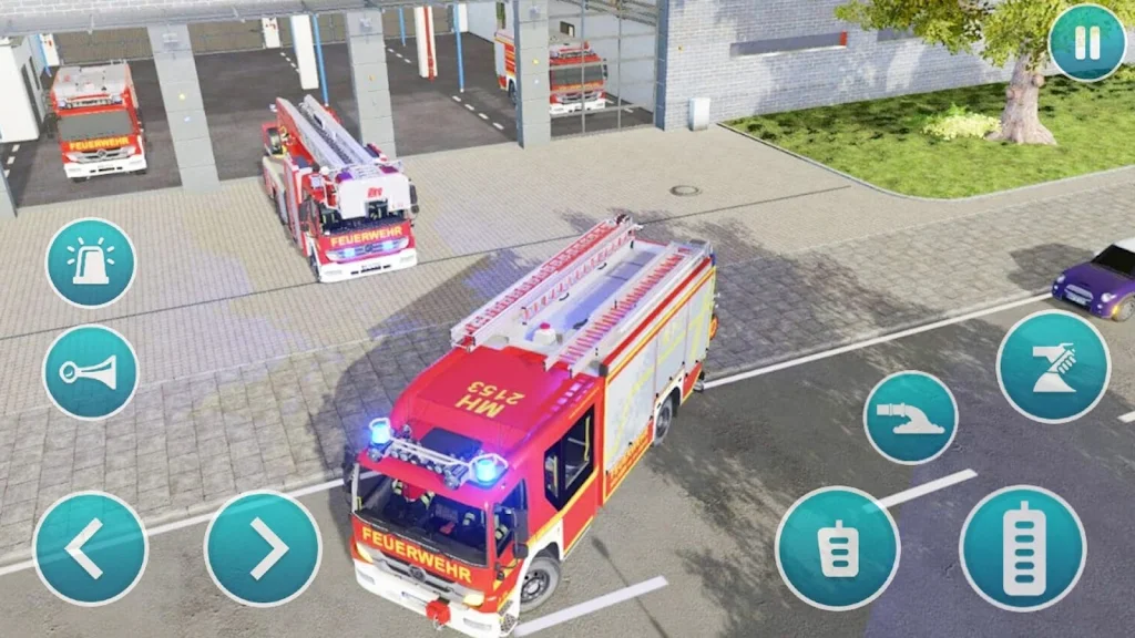 Emergency Police Fire Truck 3d Captura de pantalla 3