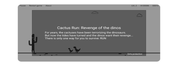 Cactus Run Classic - Dino jump Tangkapan skrin 0