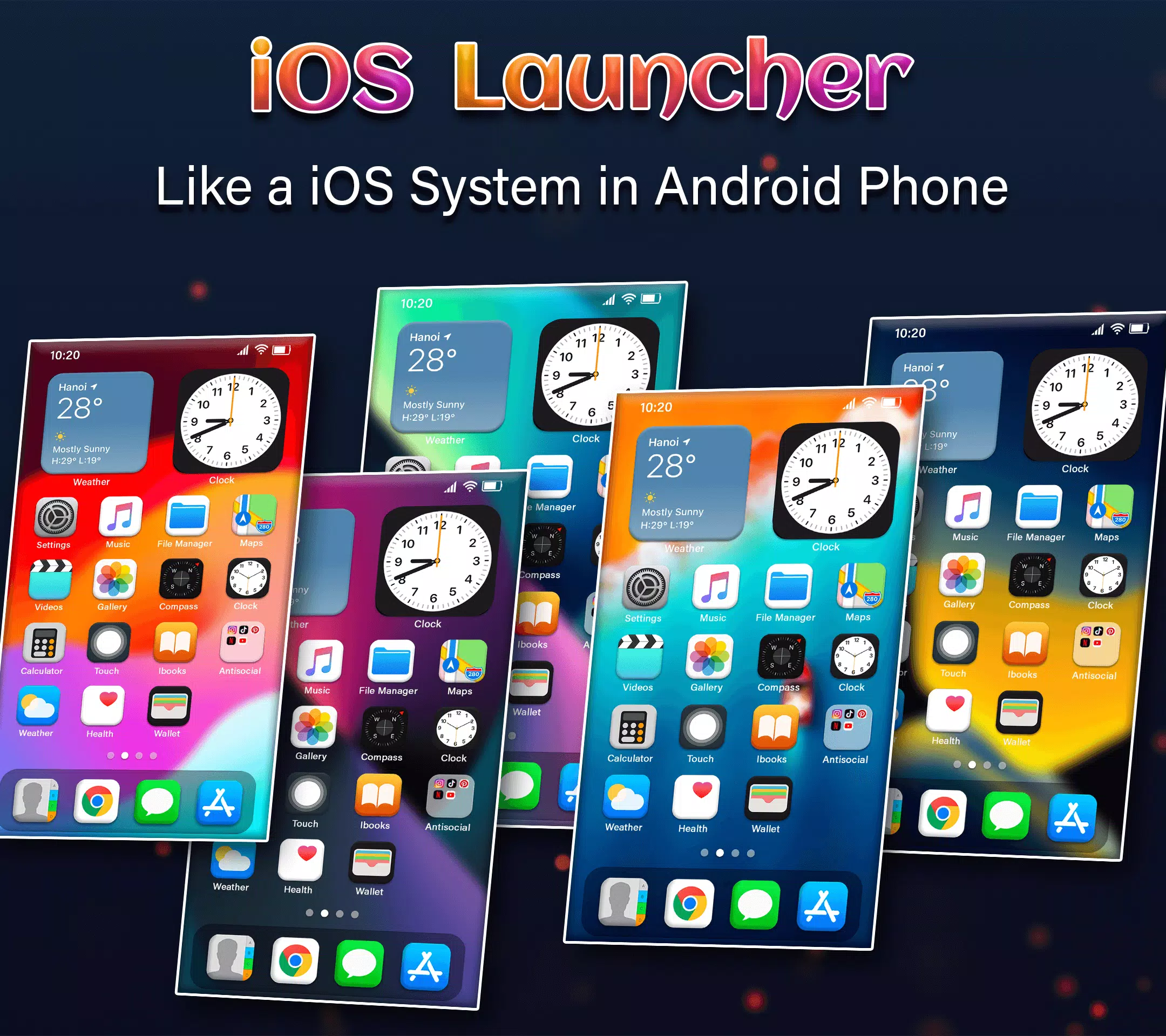 IOS Launcher - iOS 17 Pro स्क्रीनशॉट 1