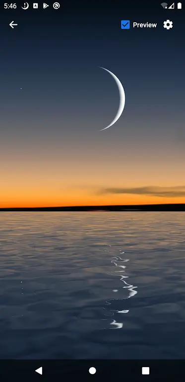 Moon Over Water Live Wallpaper Ảnh chụp màn hình 0