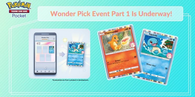 Wonder Pick retorna com Charmander e Squirtle em Pokémon TCG Pocket