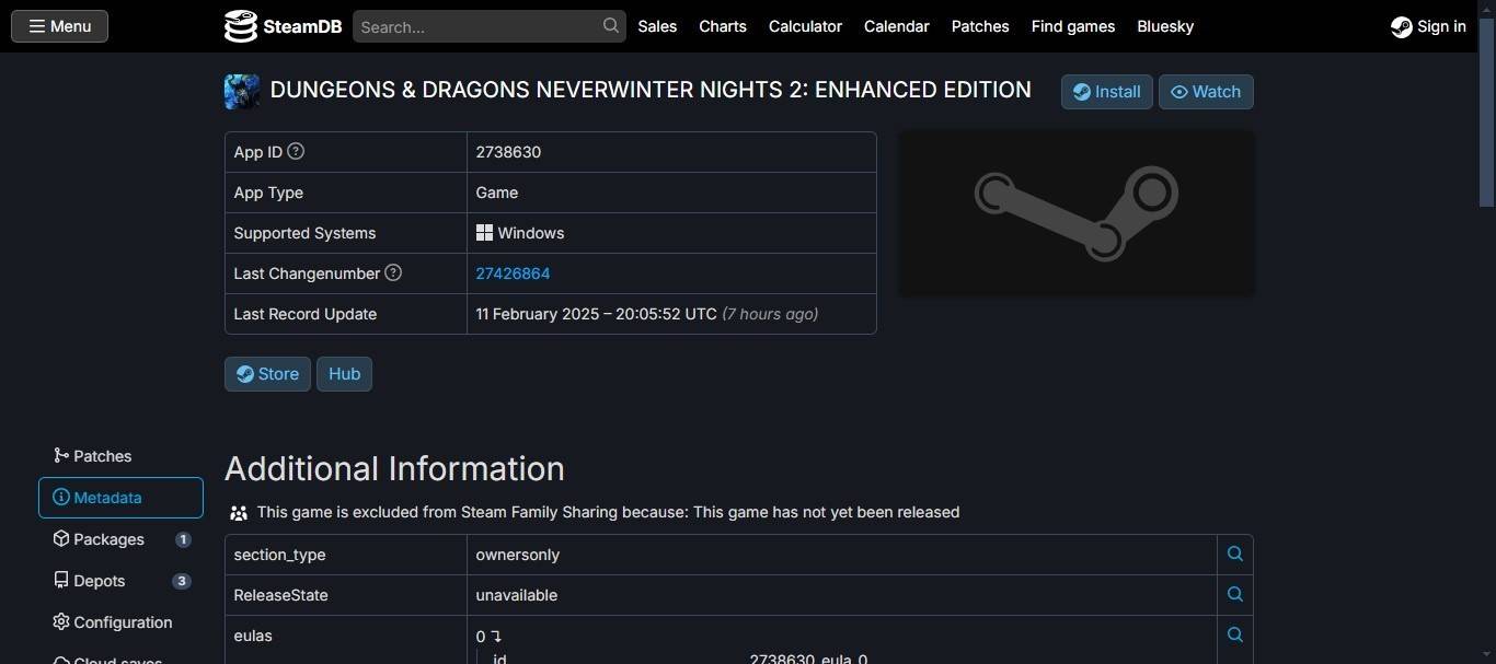 Data miners discovered a Steam page for a Neverwinter Nights 2 remaster
