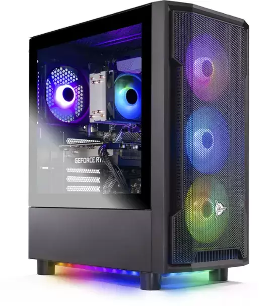 SkyTech Gaming - Shadow4 Gaming Desktop PC - AMD Ryzen 5 7600 - Bộ nhớ 16GB - NVIDIA 4060 - 500GB NVME SSD -