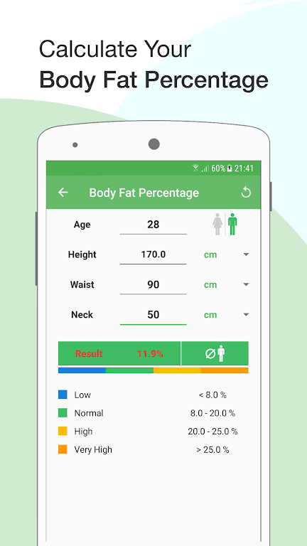 BMI Calculator: Weight Tracker 스크린샷 1