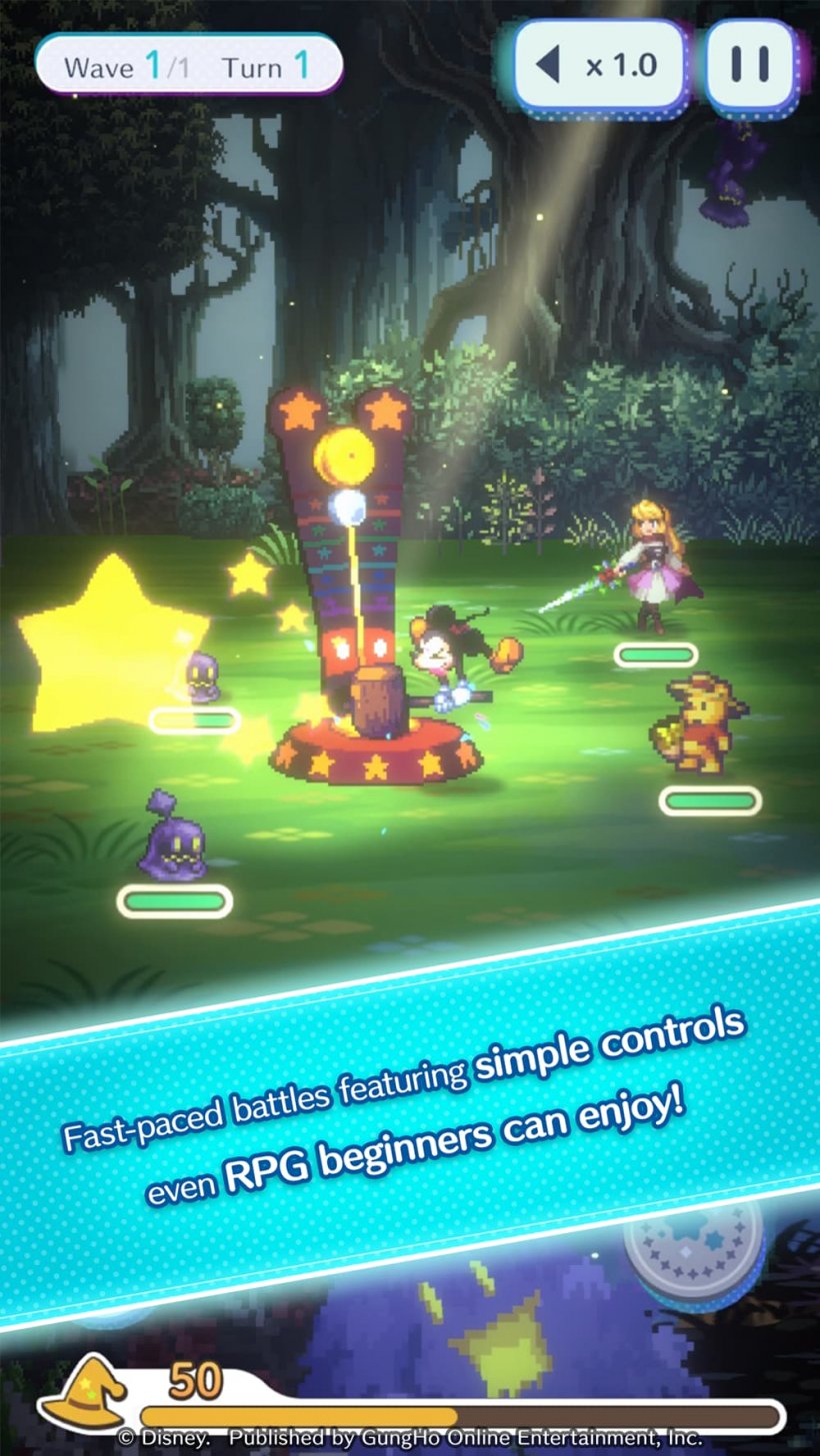 Gameplay from Disney Pixel RPG