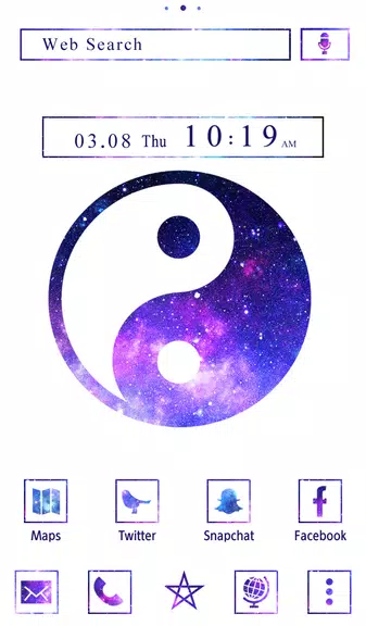 Galaxy Yin-yang Theme ဖန်သားပြင်ဓာတ်ပုံ 0