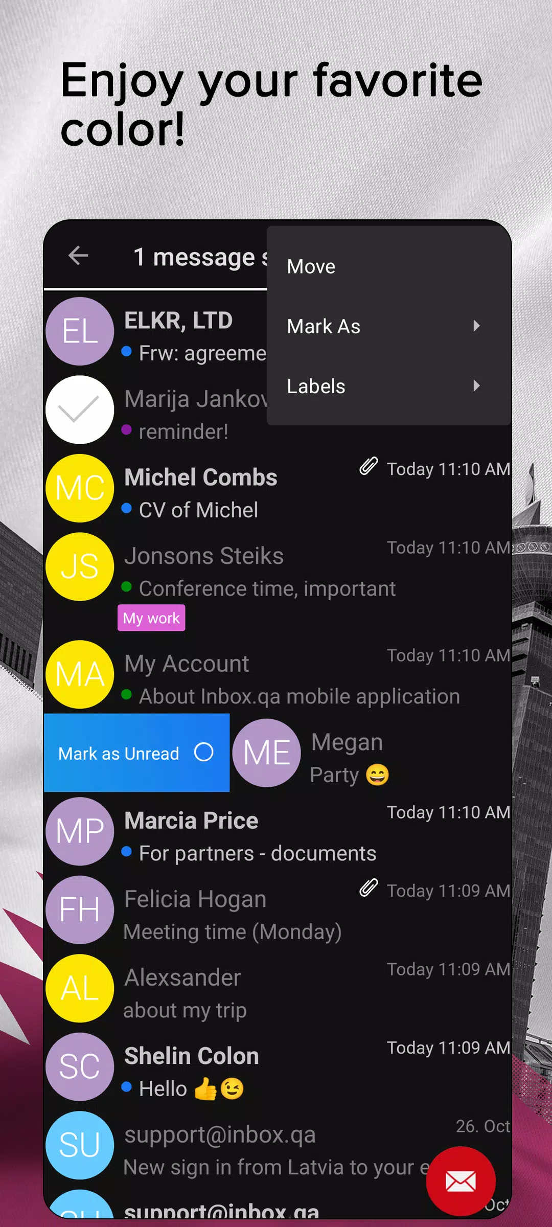 Inbox.qa email 螢幕截圖 2