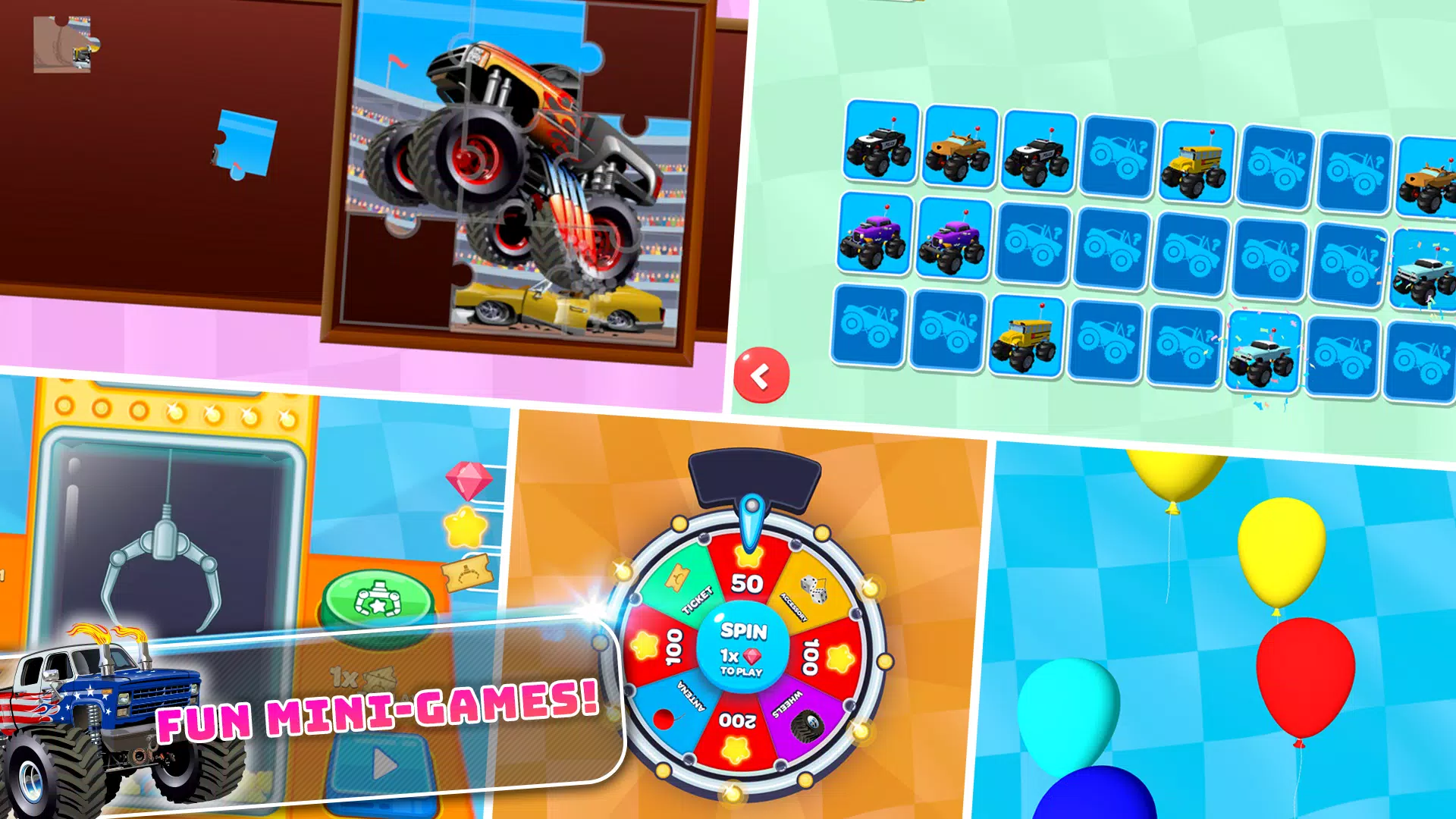 Schermata Monster Trucks Kids Race Game 3