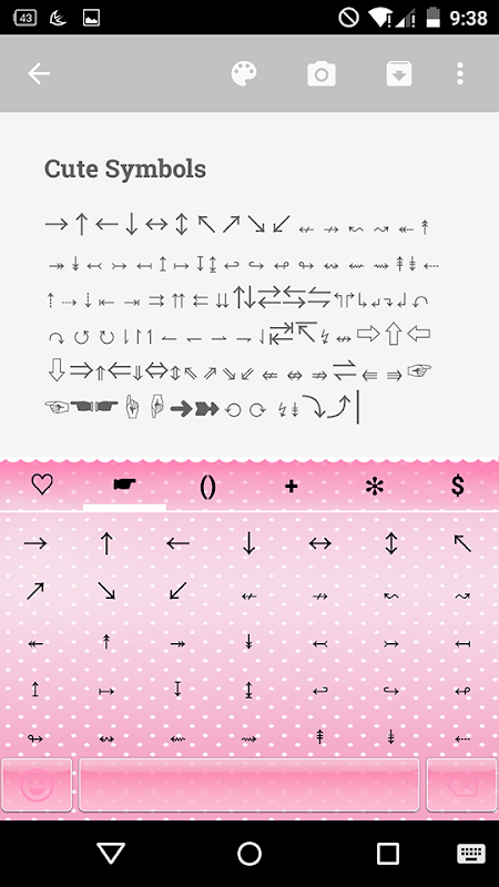 Cute Symbols - Emoji Keyboard♤ Скриншот 0