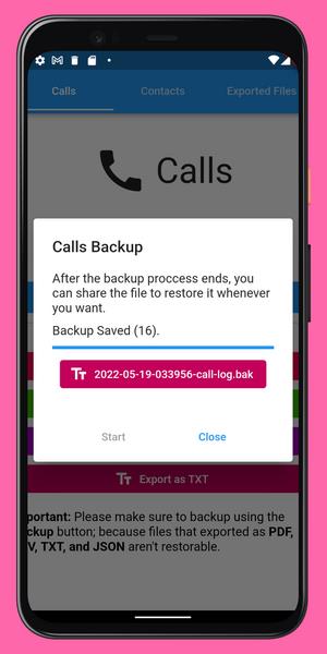 Call Log Backup,Restore & PDF Export স্ক্রিনশট 2