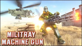 Military Machine Gunner Games ဖန်သားပြင်ဓာတ်ပုံ 1