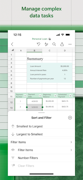 Microsoft Excel: Spreadsheets Zrzut ekranu 2