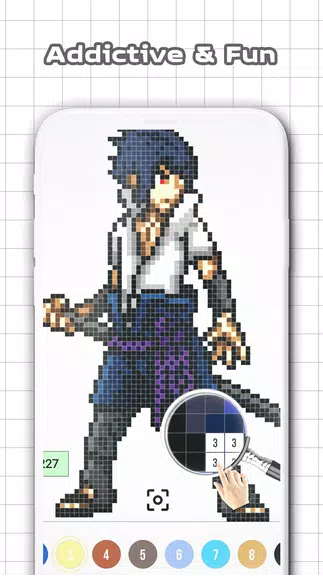 Color by Number - Naruto Sandbox Ninja Pixel Zrzut ekranu 1