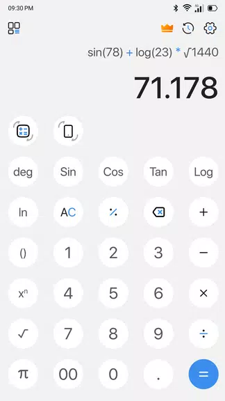 Simple Calculator for Android ဖန်သားပြင်ဓာတ်ပုံ 1
