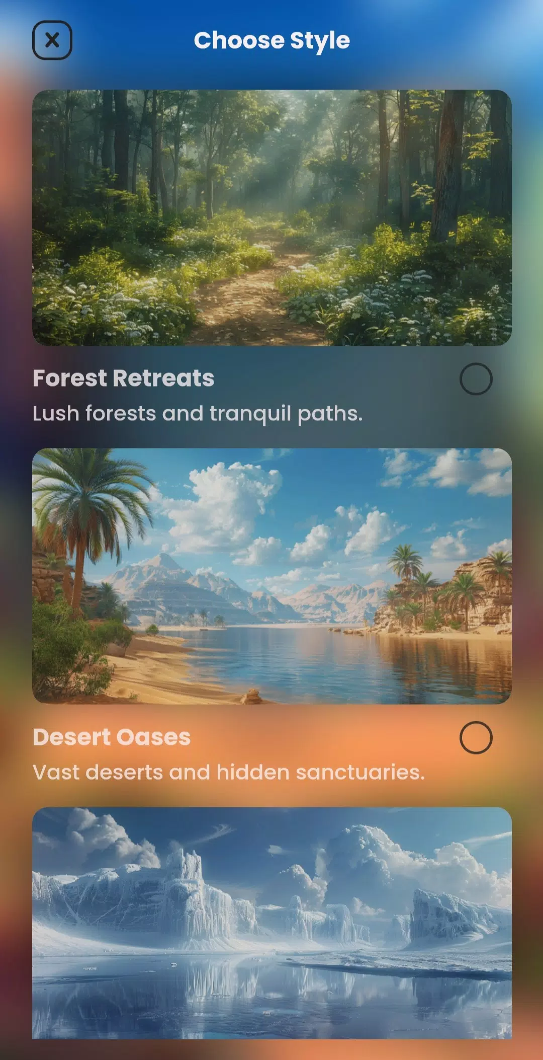 AI Landscape Generator App Zrzut ekranu 3
