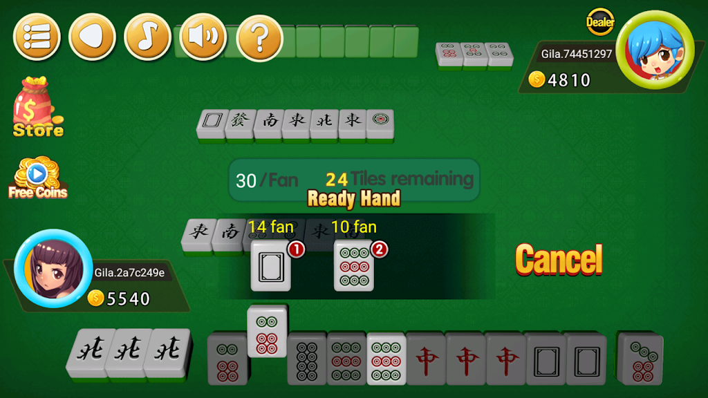 Mahjong 2P: competition Ảnh chụp màn hình 2
