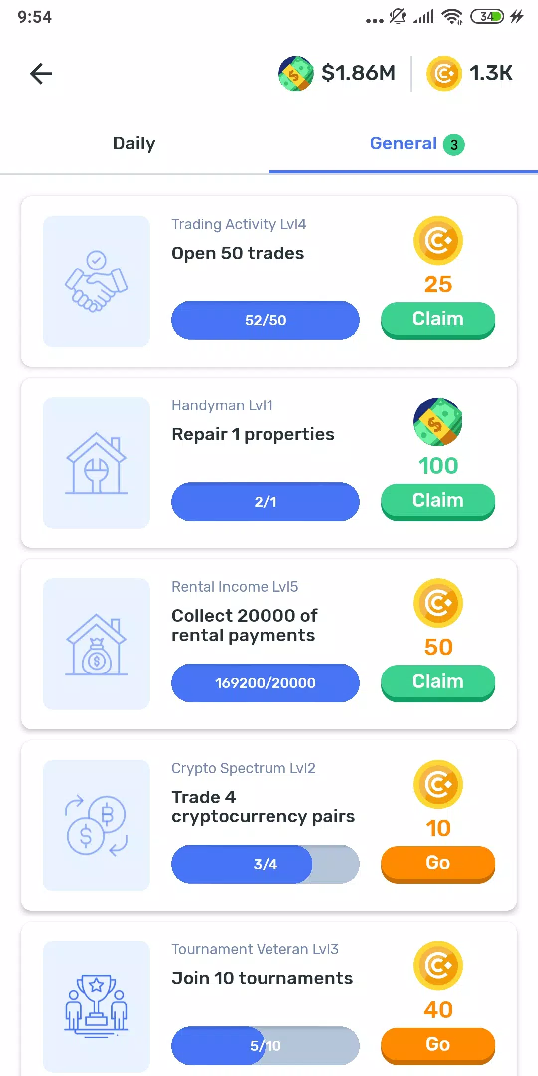 Cryptomania —Trading Simulator स्क्रीनशॉट 2