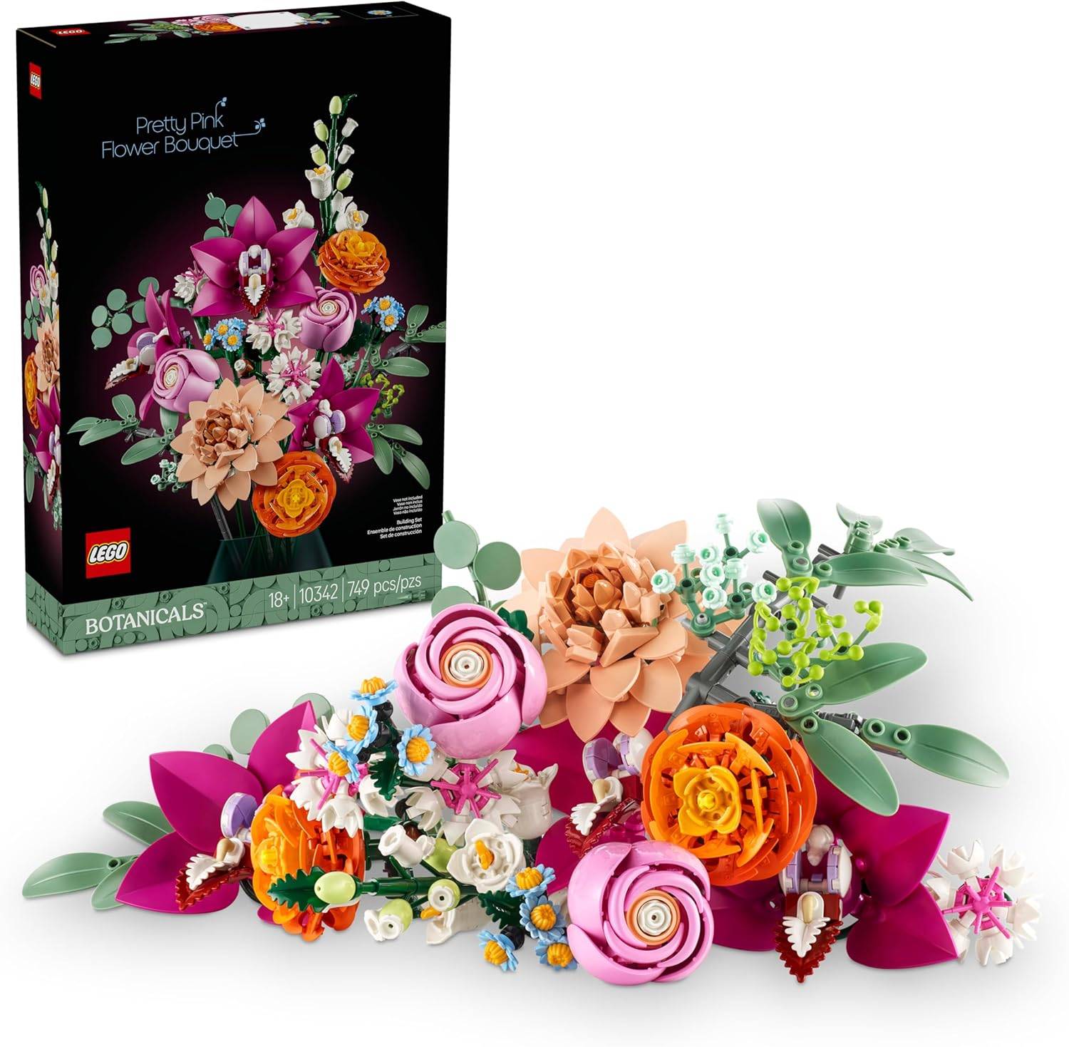 Nous construisons le Bouquet de fleurs roses LEGO jolie, une surprise parfaite de la Saint-Valentin