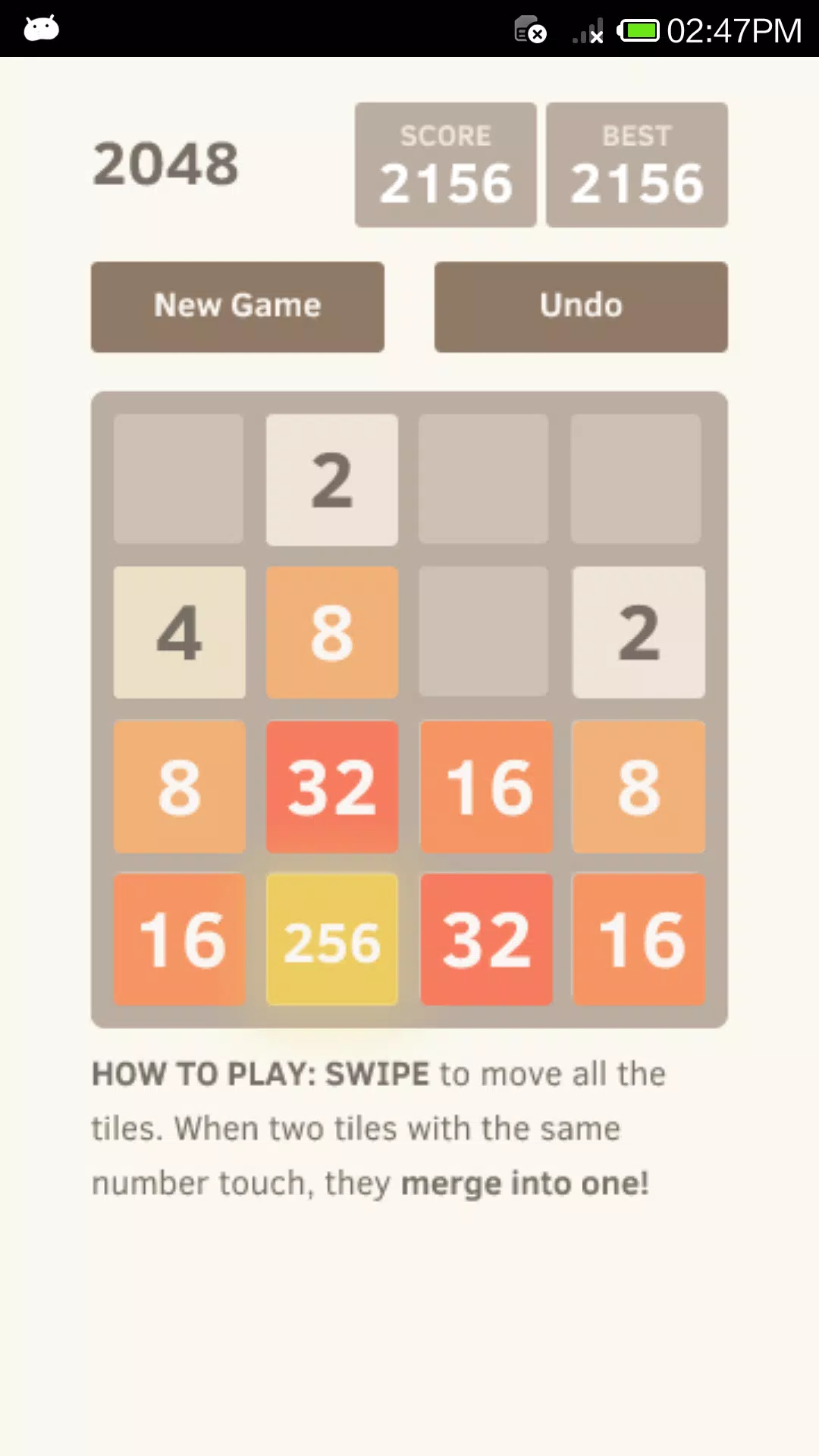 2048 Undo unlimited Screenshot 1