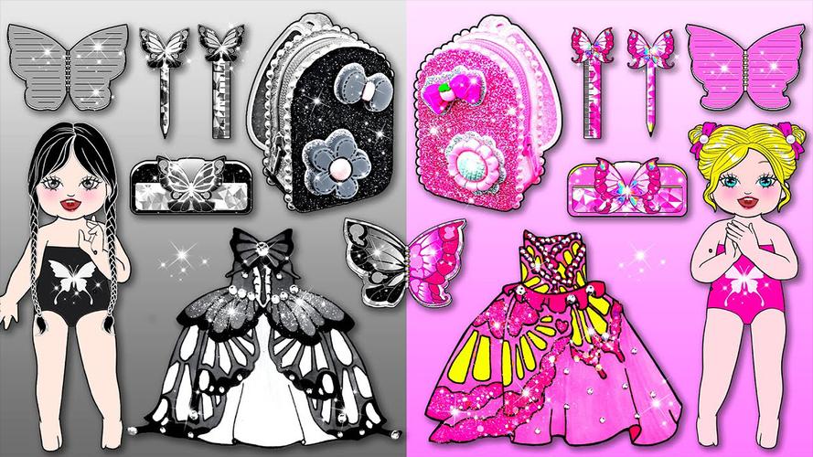 Paper Dolls Diary DIY Dress Up Schermafbeelding 3