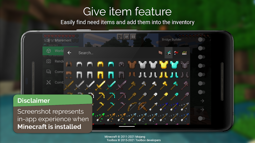 Toolbox for Minecraft: PE Mod ဖန်သားပြင်ဓာတ်ပုံ 1