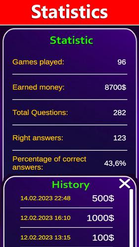 Millionaire - Quiz 2025 Schermafbeelding 3