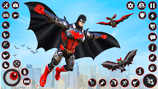 Bat Hero Dark Crime City Game 螢幕截圖 0